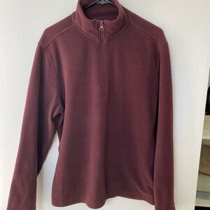 St. John's Bay Men's Maroon Zip-Up Sweater